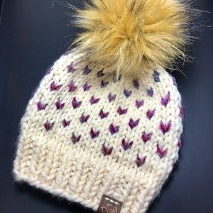 Flurries Fair Isle Winter Beanie Little Hearts Hat